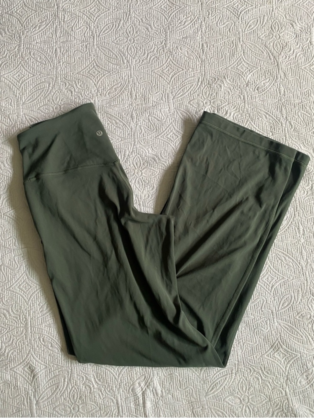 lululemon athletica green wide leg performance leggings
